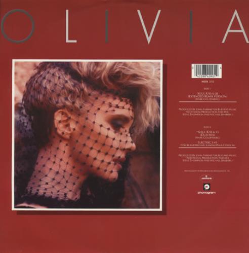 Olivia Newton John Soul Kiss UK 12
